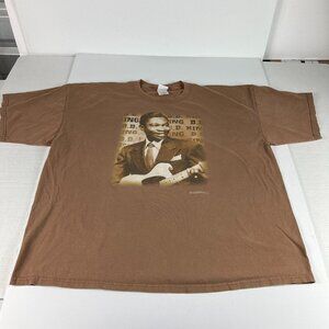 Y2K BB King 50th Anniversary King Of The Blues Shirt Extra Extra Large Brown Tee